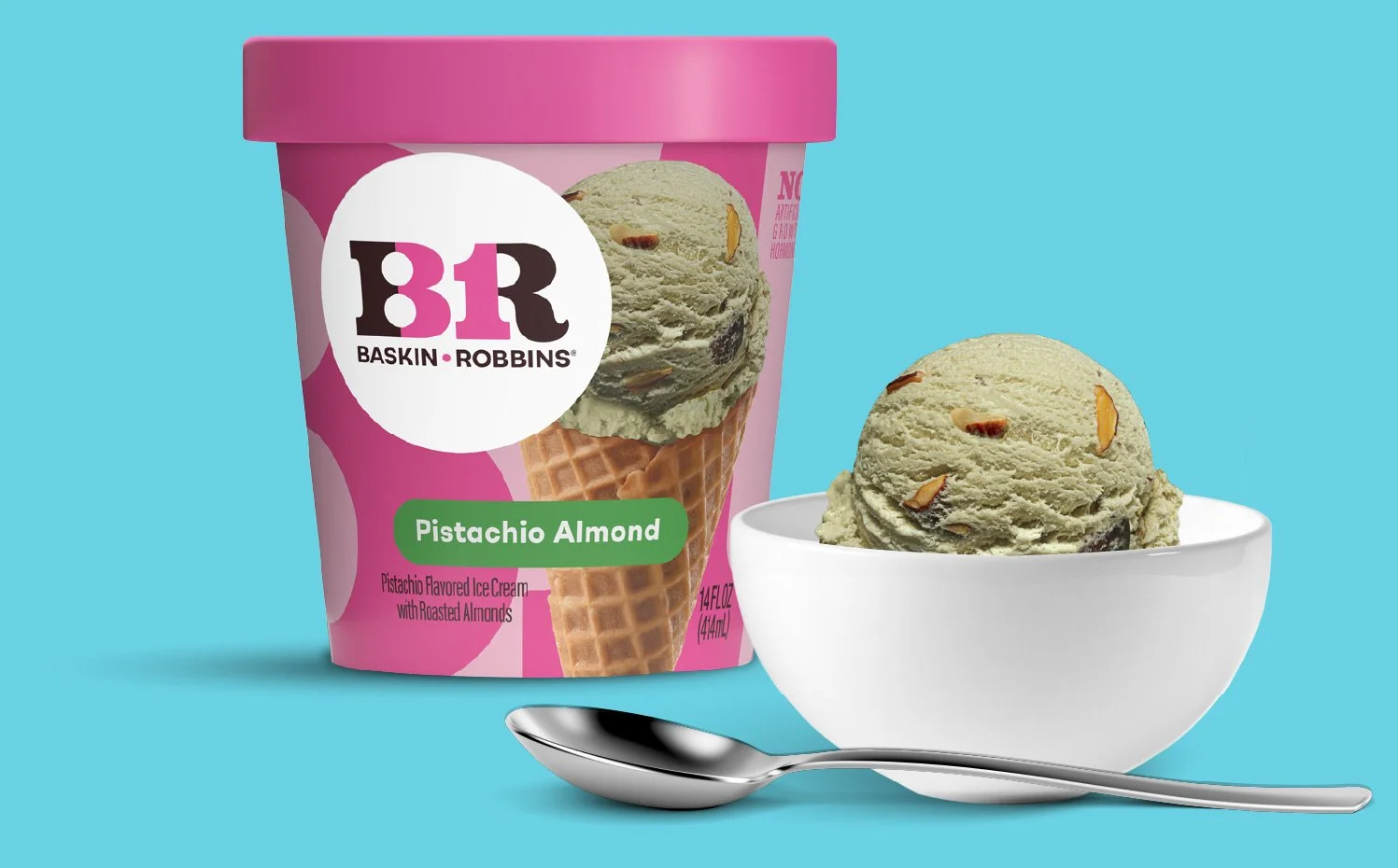 Flavor Page Pistachio Almond Ice Cream — BaskinRobbinsatHome